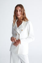 Peraluna-Styleboom X Katherine Blazer Çelik Örgü Klasik Kesim Düğmeli Blazer Kadın Triko Ceket -Ceket-11-fleurdirect.live