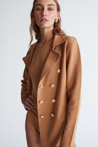 Peraluna-Styleboom X Katherine Blazer Çelik Örgü Klasik Kesim Düğmeli Blazer Kadın Triko Ceket -Ceket-21-fleurdirect.live