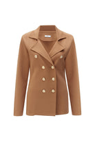 Peraluna-Styleboom X Katherine Blazer Çelik Örgü Klasik Kesim Düğmeli Blazer Kadın Triko Ceket -Ceket-26-fleurdirect.live
