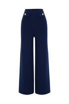 Peraluna-Styleboom X Marlene Trouser Düğme Detaylı Rahat Kesim Kadın Triko Pantolon -Pantolon-9-fleurdirect.live