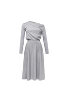Peraluna-Styleboom X Mayfair Dress Yaka Büzgü Detaylı Tek Omuz Açık Kadın Triko Elbise-Elbise-17-fleurdirect.live