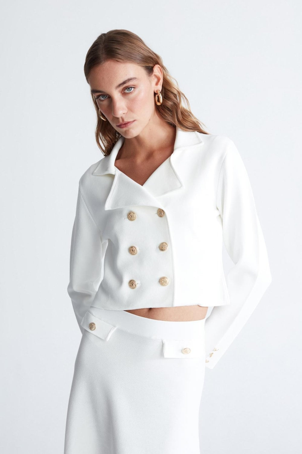 Peraluna-Styleboom X Vivien Skirt Düğme Detaylı Diz Altı Kloş Kadın Triko Etek -Etek-23-fleurdirect.live