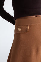 Peraluna-Styleboom X Vivien Skirt Düğme Detaylı Diz Altı Kloş Kadın Triko Etek -Etek-6-fleurdirect.live