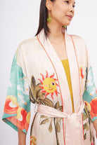Peraluna-Summer Time Long Ki̇mono Yaz Desenleri Baskılı Uzun Saten Kadın Kimono Çok Renkli-Kimono-4-fleurdirect.live