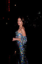 Petra Petrova-Gri Hologram Payetli Midi Elbise Ariel-Elbise-5-fleurdirect.live