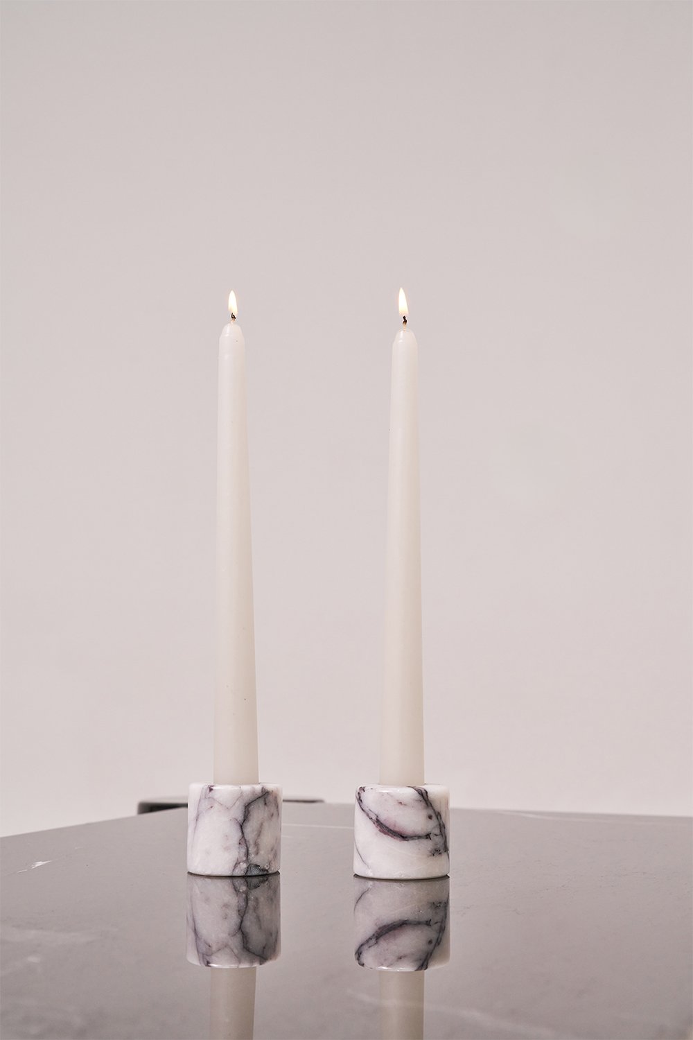 Pietra Collection-Candela- Viola Mermer Şamdan Seti-Mumluk & Şamdan-1-fleurdirect.live
