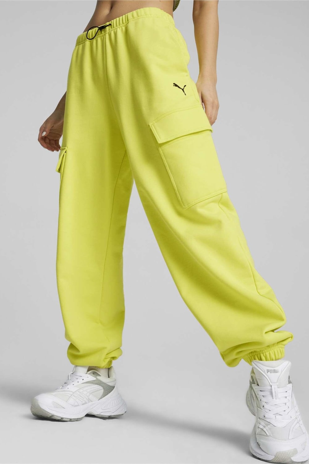 Puma-DARE TO Relaxed Sweatpants-Lime Sheen-Eşofman-2-fleurdirect.live