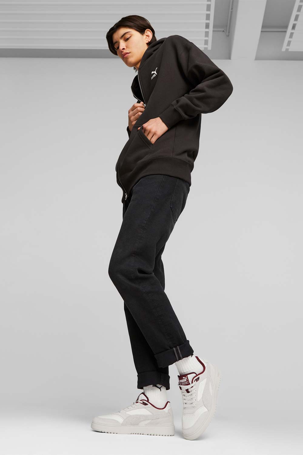 Puma-Doublecourt PRM Warm White Dark Jasper-Sneakers-2-fleurdirect.live