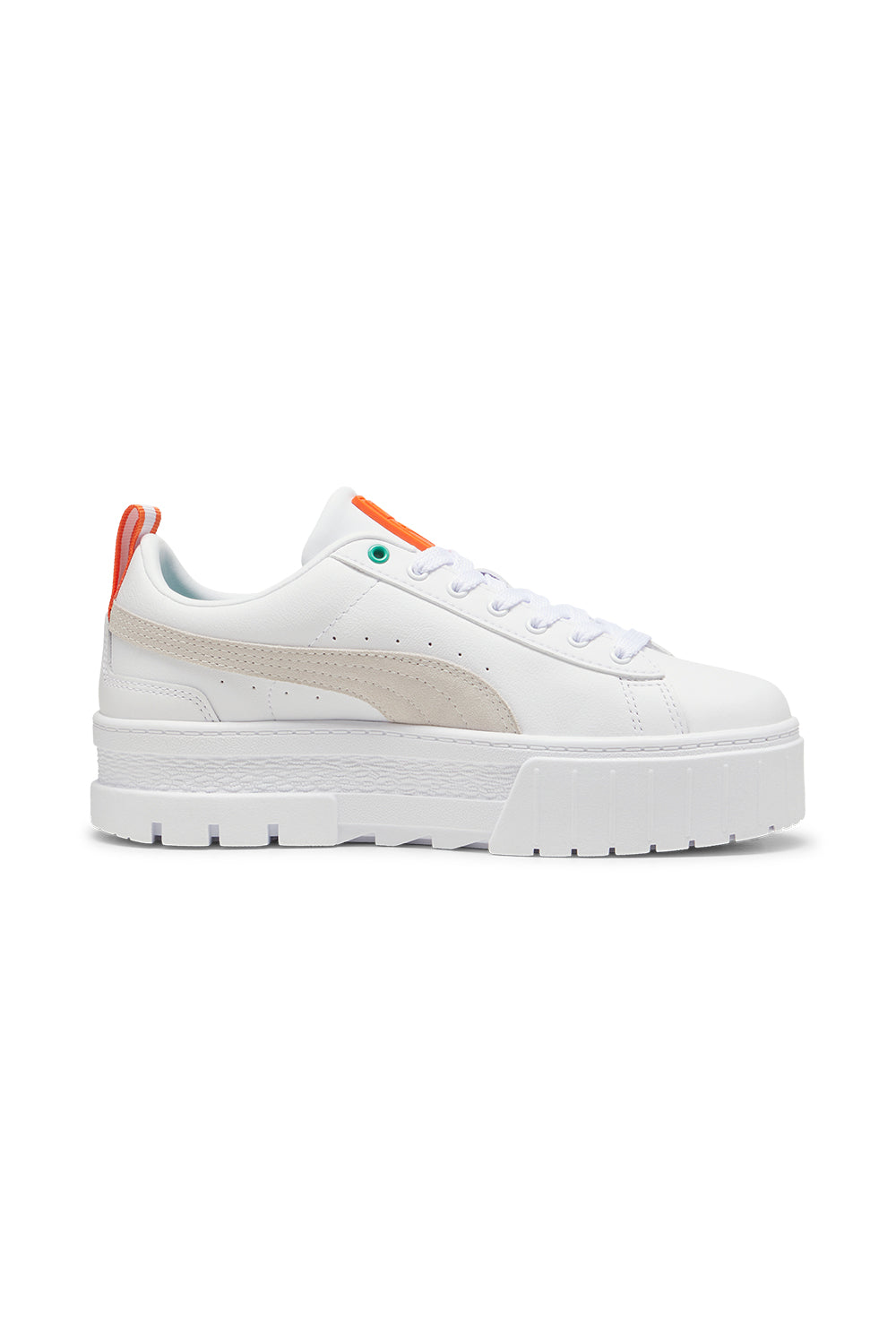 Puma-Mayze Lth Wn s PUMA White Flame Flicker-Sneakers-1-fleurdirect.live