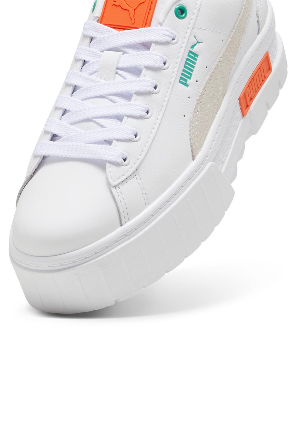 Puma-Mayze Lth Wn s PUMA White Flame Flicker-Sneakers-5-fleurdirect.live