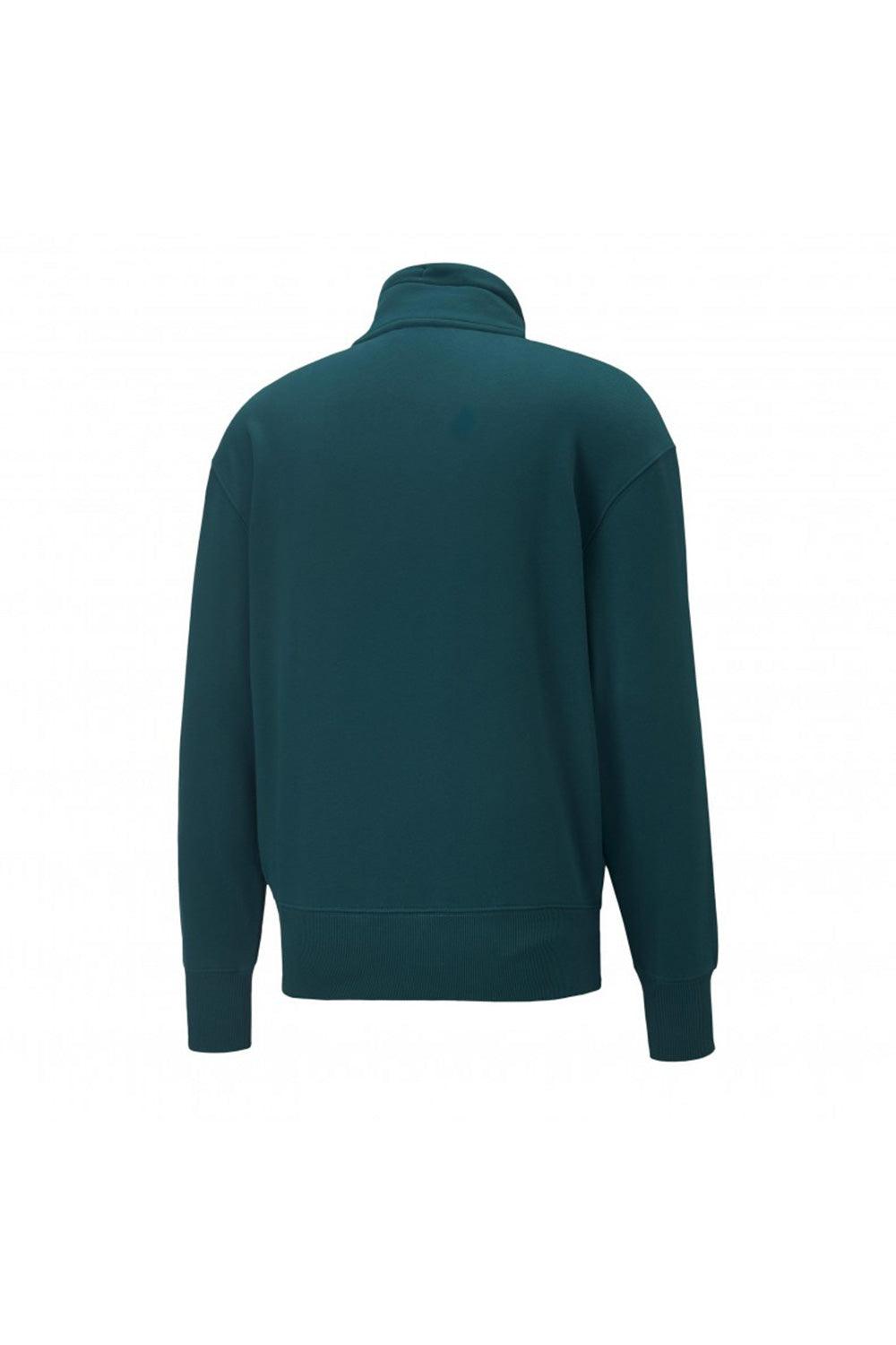 Puma-PUMA x AMI Half-Zip Sweatshirt Varsity Green-Sweatshirts & Hoodies-2-fleurdirect.live