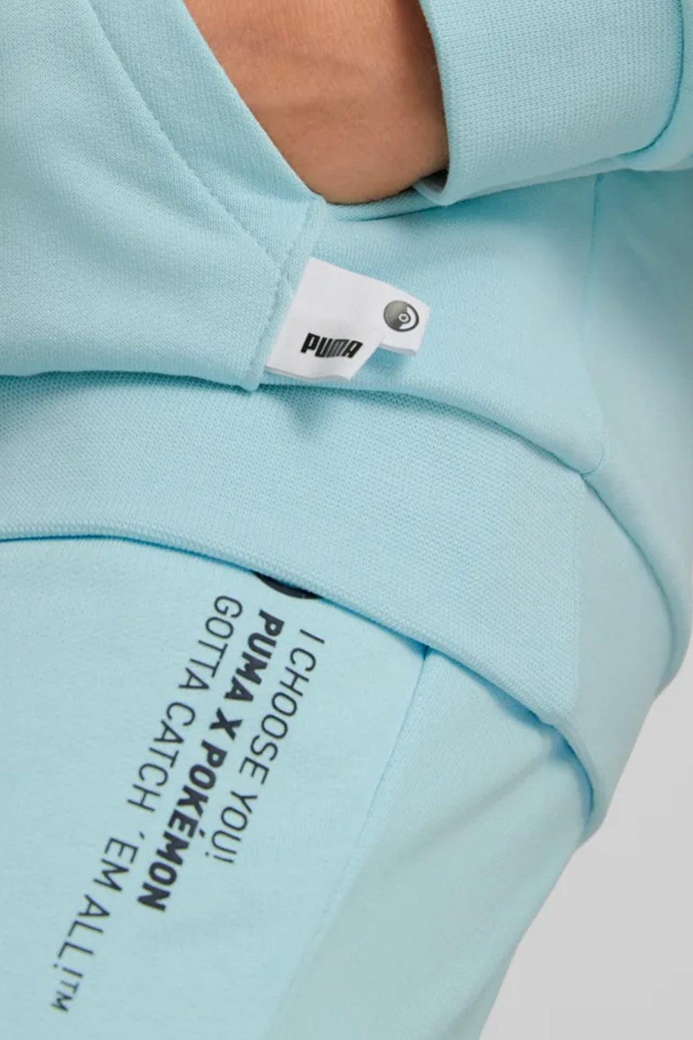 Puma-PUMA x POKEMON Hoodie TR Kids Light Aqua-Sweatshirts & Hoodies-4-fleurdirect.live