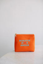 Pure Paris-Bonjour Mon Amour Kozmetik & Seyahat Çantası – Turuncu-Makyaj Çantası-1-fleurdirect.live