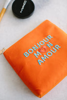 Pure Paris-Bonjour Mon Amour Kozmetik & Seyahat Çantası – Turuncu-Makyaj Çantası-7-fleurdirect.live