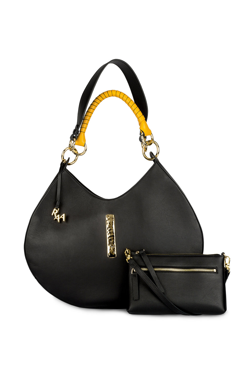 Sahnaz Bag- Black & Gold - 0