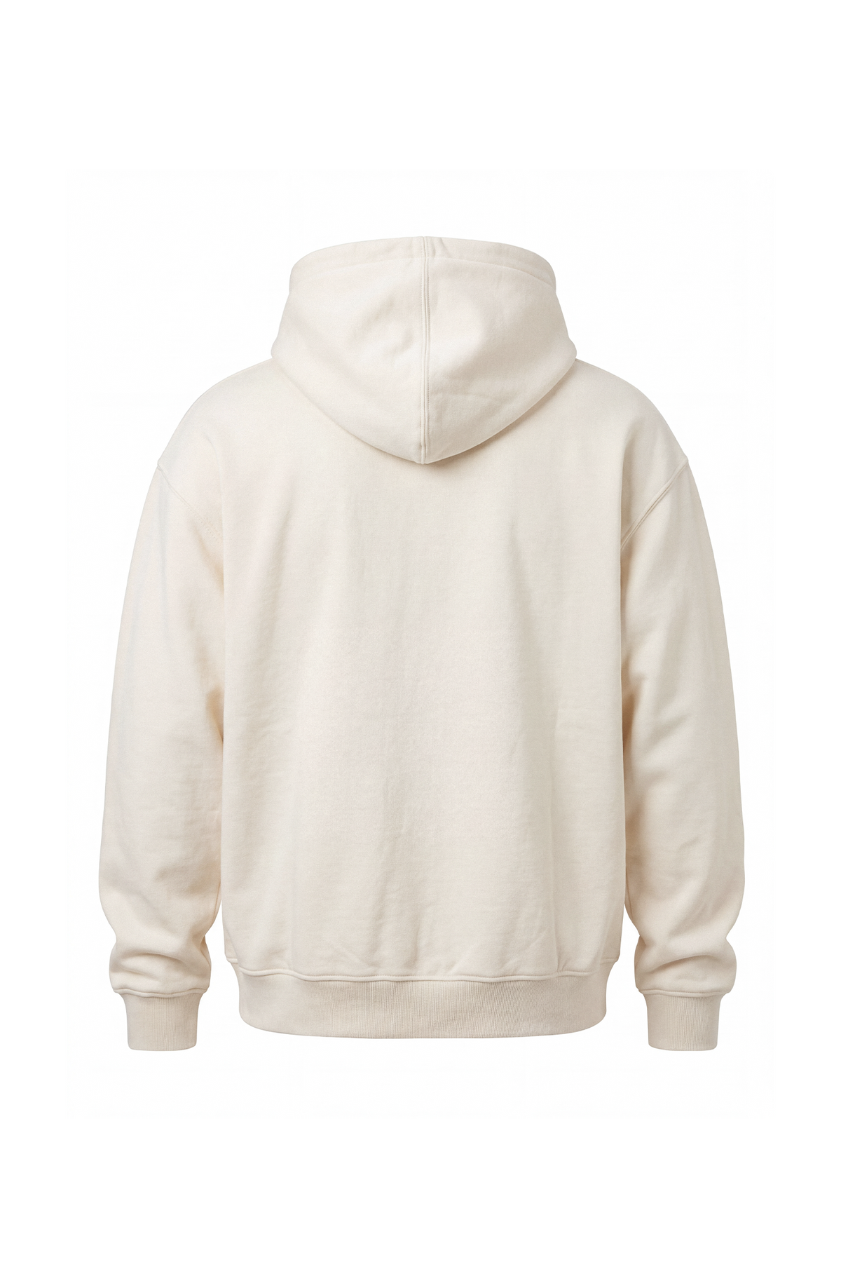 Erkek Relaxed Fit Hoodie - Ekru