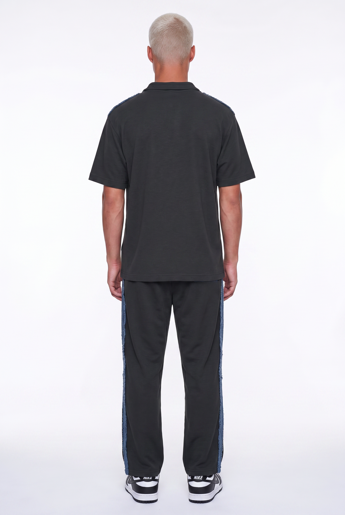 Erkek 242 Şerit Detaylı Regular Fit Eşofman Takımı Siyah