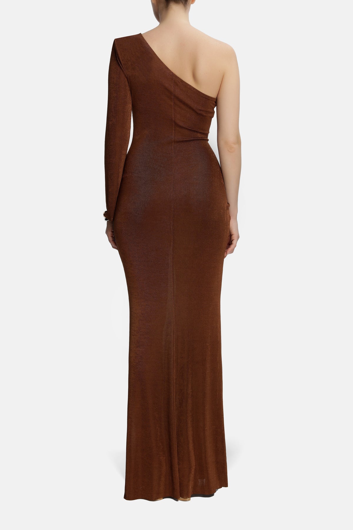 Roccie-Olya One Sleeve Embellished Stretch Maxi Dress-Elbise-3-fleurdirect.live