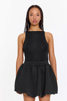 SBNM-Black High Neck Tanktop-Top-1-fleurdirect.live