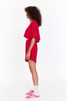 SBNM-Pull On Yoga Tee In Pink-T-Shirts-2-fleurdirect.live