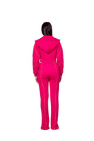 SBNM-Ruby Pink Zip Up Cropped Hoodie-Sweatshirts & Hoodies-4-fleurdirect.live