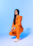SBNM-Vivid Flame Orange Zip Up Cropped Hoodie-Sweatshirts & Hoodies-6-fleurdirect.live