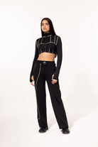 SBNM-Yellow Contrast Straight Pants-Eşofman-7-fleurdirect.live