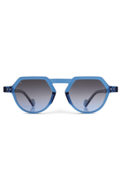 Senlites-Alyona Blu Unisex Şeffaf Mavi Degrade Uv400 Beşgen Güneş Gözlüğü-Güneş Gözlüğü-1-fleurdirect.live