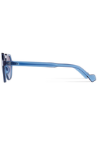 Senlites-Alyona Blu Unisex Şeffaf Mavi Degrade Uv400 Beşgen Güneş Gözlüğü-Güneş Gözlüğü-2-fleurdirect.live