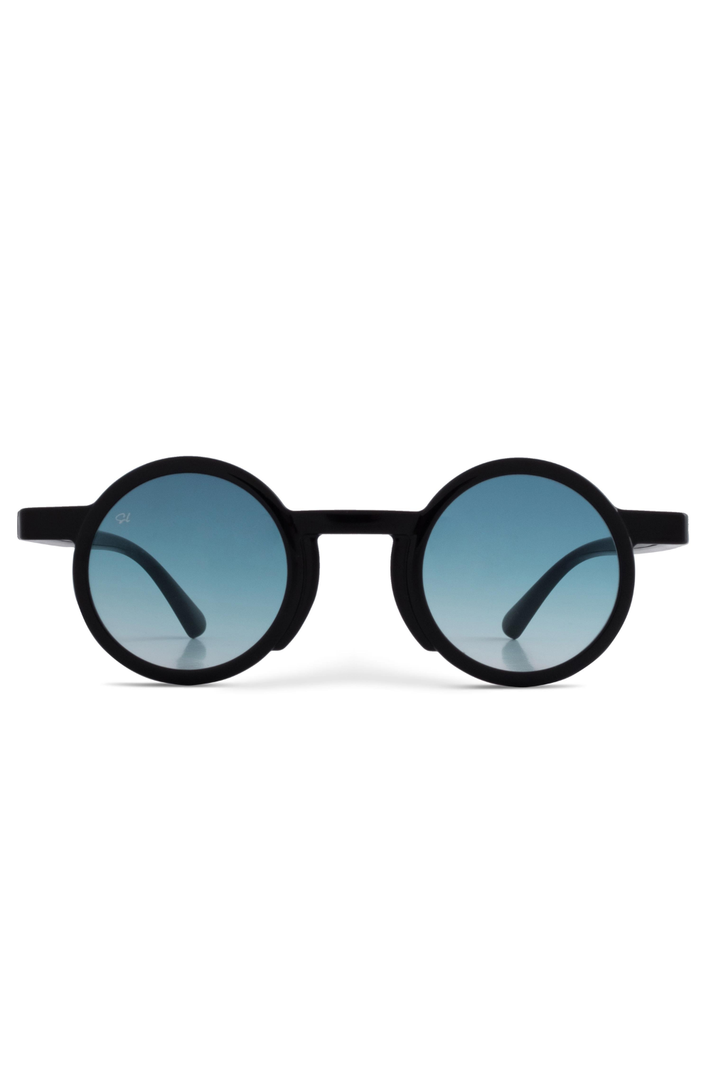 Senlites-Delaney Blu Unisex Siyah Degrade Uv400 Yuvarlak Güneş Gözlüğü-Güneş Gözlüğü-1-fleurdirect.live