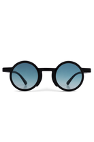 Senlites-Delaney Blu Unisex Siyah Degrade Uv400 Yuvarlak Güneş Gözlüğü-Güneş Gözlüğü-1-fleurdirect.live