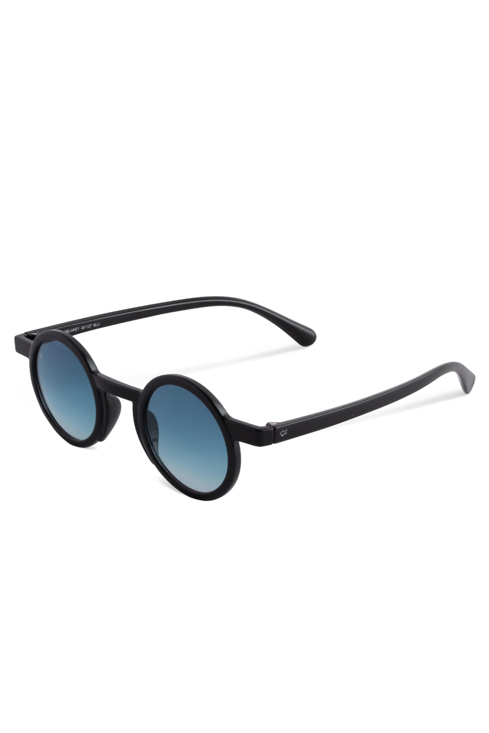 Senlites-Delaney Blu Unisex Siyah Degrade Uv400 Yuvarlak Güneş Gözlüğü-Güneş Gözlüğü-2-fleurdirect.live