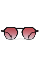 Senlites-Devika Rosso Unisex Siyah Degrade Uv400 Altıgen Güneş Gözlüğü-Güneş Gözlüğü-1-fleurdirect.live