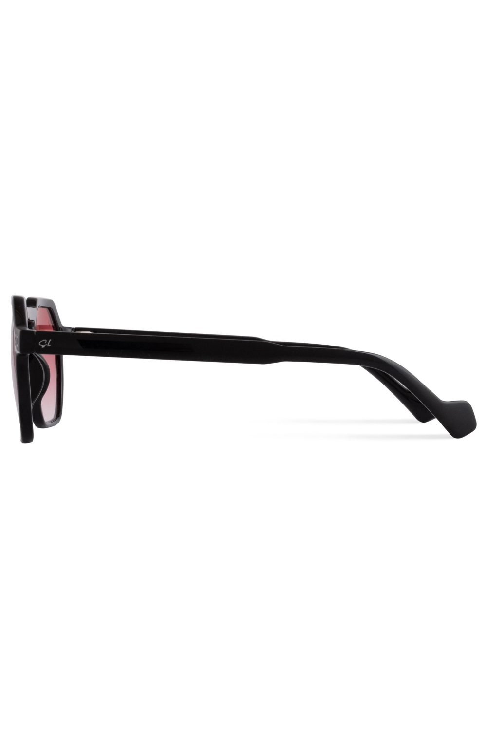 Senlites-Devika Rosso Unisex Siyah Degrade Uv400 Altıgen Güneş Gözlüğü-Güneş Gözlüğü-3-fleurdirect.live