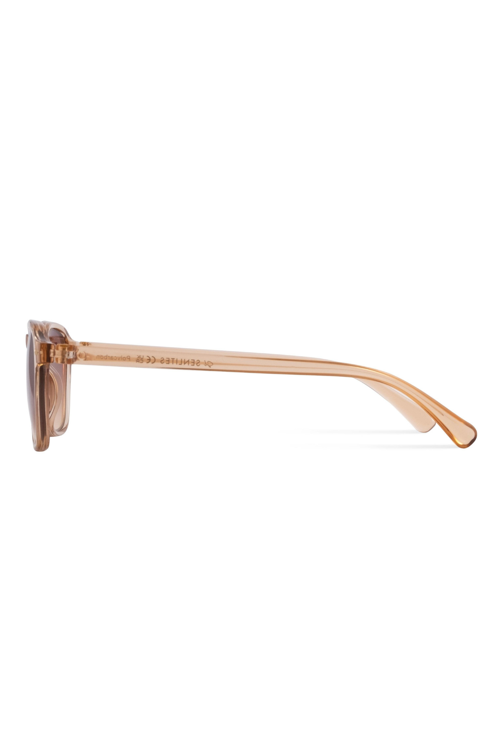Senlites-Kyler Ecru Unisex Şeffaf Kahverengi Degrade Uv400 Kare Güneş Gözlüğü-Güneş Gözlüğü-2-fleurdirect.live