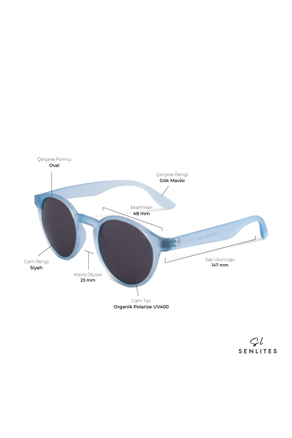 Senlites-Ragna Ceruleo Unisex Şeffaf Mavi Polarize Oval Güneş Gözlüğü-Güneş Gözlüğü-4-fleurdirect.live