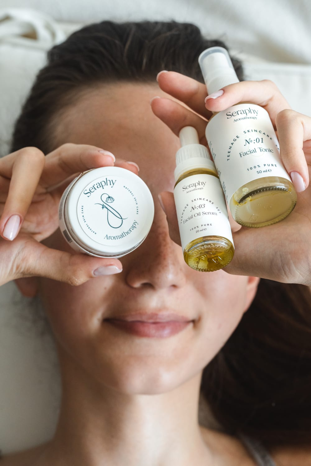 Seraphy Aromatherapy-Sivilce- Akne Karşıtı- Üç Adımlı Bakım Seti % 100 Pure-Cilt Bakım Setleri-4-fleurdirect.live