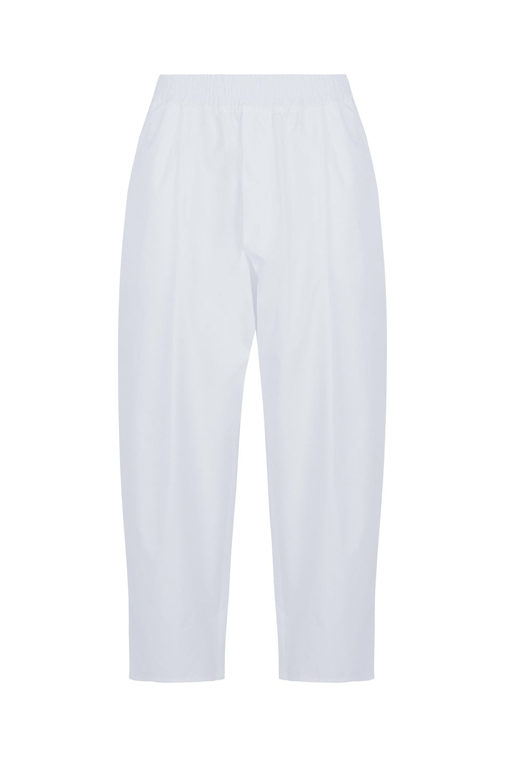 Sertaç Taşdelen-Beyaz %100 Keten Beli Lastikli Bol Paça Erkek Pantolon Model P 01-Pantolon-2-fleurdirect.live