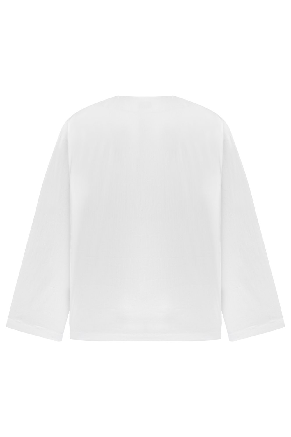Sertaç Taşdelen-Beyaz %100 Pamuk V Yaka Oversized Erkek T-shirt Model T 20-T-Shirts-4-fleurdirect.live