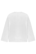 Sertaç Taşdelen-Beyaz %100 Pamuk V Yaka Oversized Erkek T-shirt Model T 20-T-Shirts-4-fleurdirect.live