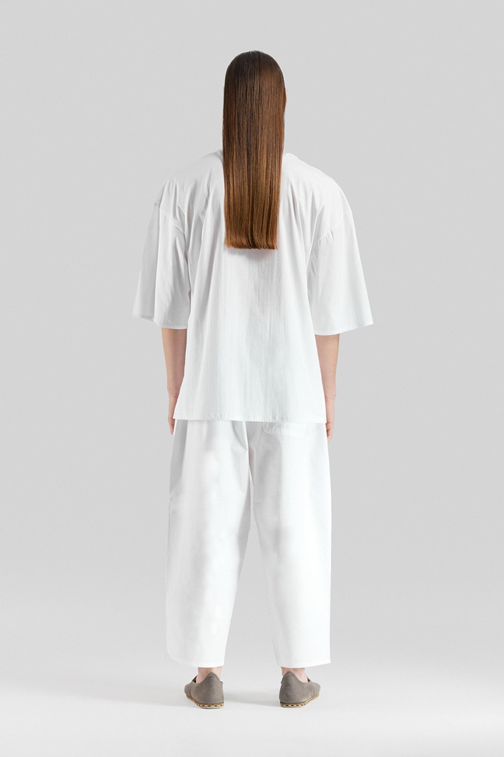 Sertaç Taşdelen-Beyaz %100 Pamuk Yuvarlak Yaka Oversized Erkek T-shirt Model T 01-T-Shirts-3-fleurdirect.live
