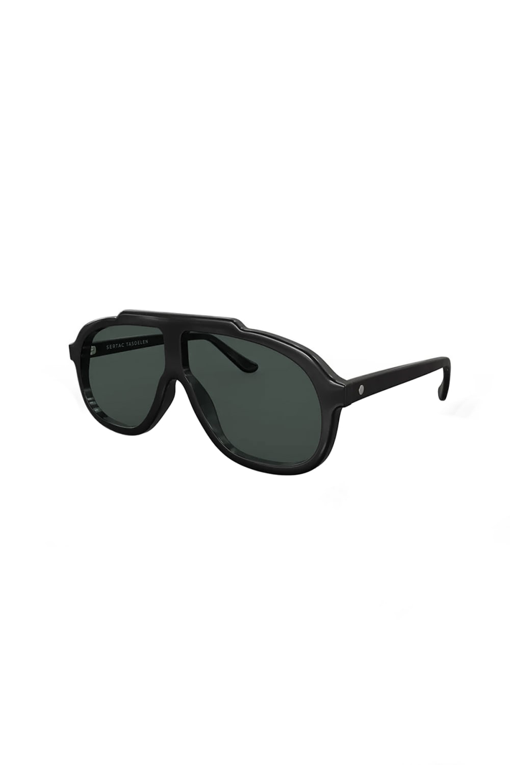 Sertaç Taşdelen-Green Camlı Siyah Çerçeveli Asetat Cr-39 Uv 400 Unisex Güneş Gözlüğü Model G 01-Güneş Gözlüğü-2-fleurdirect.live