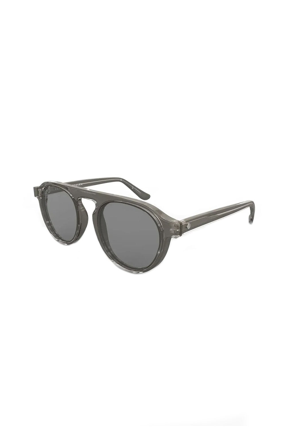 Sertaç Taşdelen-Gri Camlı Siyah Çerçeveli Asetat Cr-39 Uv 400 Unisex Güneş Gözlüğü Model G 03-Güneş Gözlüğü-4-fleurdirect.live