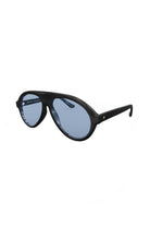Sertaç Taşdelen-Mavi Camlı Siyah Çerçeveli Asetat Cr-39 Uv 400 Unisex Güneş Gözlüğü Model G 02-Güneş Gözlüğü-3-fleurdirect.live