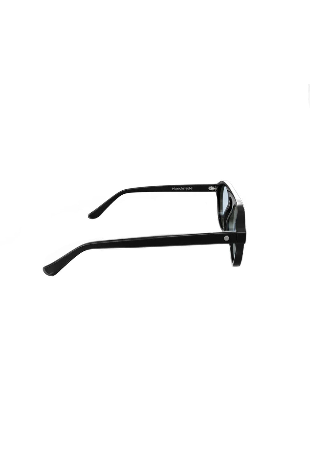 Sertaç Taşdelen-Mavi Camlı Siyah Çerçeveli Asetat Cr-39 Uv 400 Unisex Güneş Gözlüğü Model G 02-Güneş Gözlüğü-4-fleurdirect.live