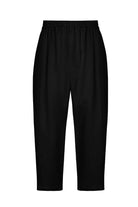 Sertaç Taşdelen-Siyah %100 Keten Beli Lastikli Erkek Pantolon Model P 03-Pantolon-3-fleurdirect.live