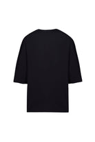 Sertaç Taşdelen-Siyah %100 Pamuk Derin V Yaka Oversized Erkek T-shirt Model T 03-T-Shirts-4-fleurdirect.live