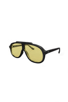 Sertaç Taşdelen-Yellow Camlı Siyah Çerçeveli Asetat Cr-39 Uv 400 Unisex Güneş Gözlüğü Model G 01-Güneş Gözlüğü-6-fleurdirect.live