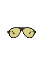 Sertaç Taşdelen-Yellow Camlı Siyah Çerçeveli Asetat Cr-39 Uv 400 Unisex Güneş Gözlüğü Model G 02-Güneş Gözlüğü-2-fleurdirect.live