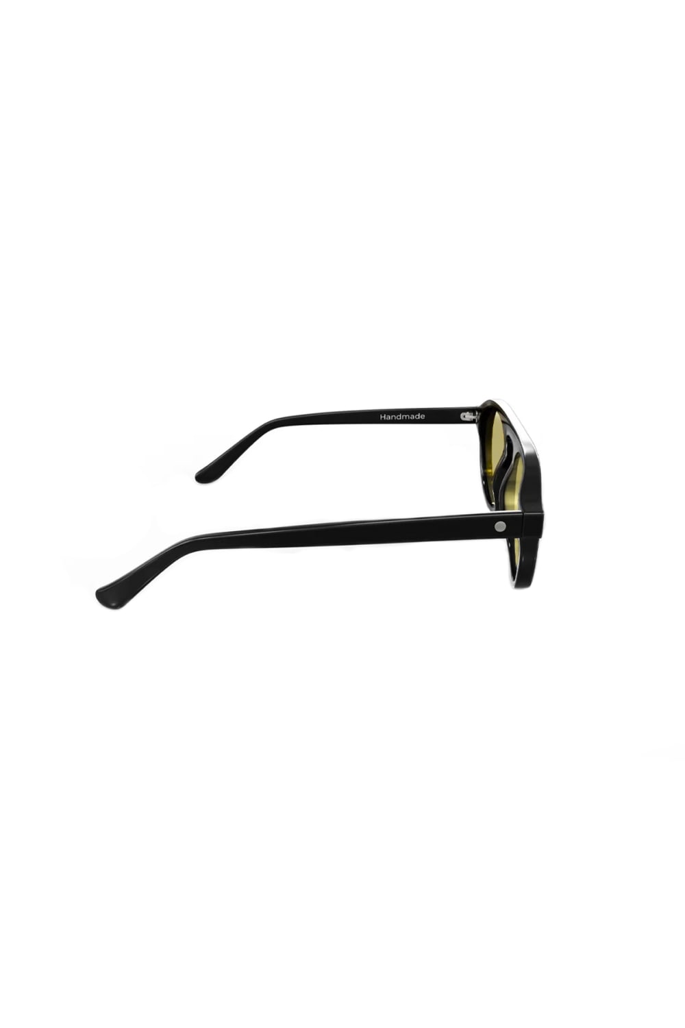 Sertaç Taşdelen-Yellow Camlı Siyah Çerçeveli Asetat Cr-39 Uv 400 Unisex Güneş Gözlüğü Model G 02-Güneş Gözlüğü-4-fleurdirect.live